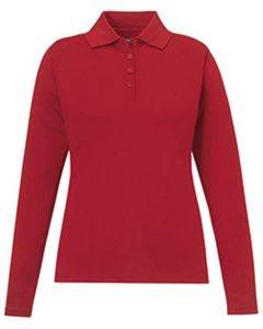Ladies L/S Polo - Red